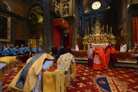 Le Pontife se rend à la chapelle du Saint-Sacrement