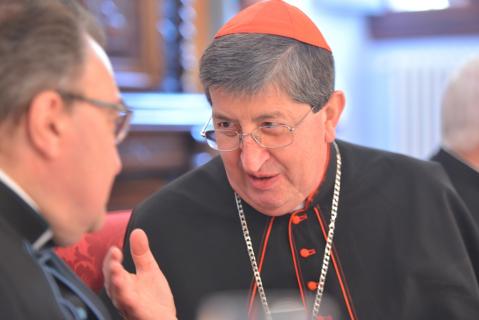 S. E. R. le Cardinal Betori et Mgr Wach, Prieur Général