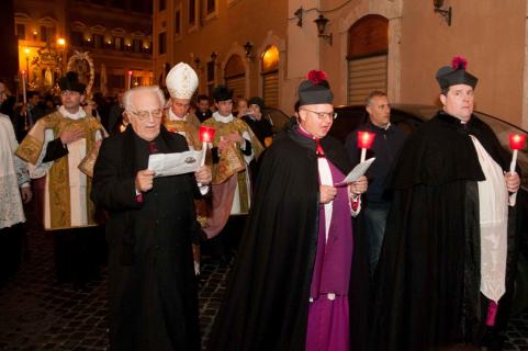 Plusieurs prélats romains ont participé à la procession