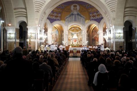 La basilique était comble