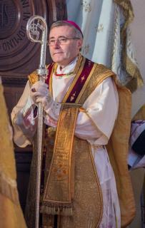 Le pontife pendant le chant de l&rsquo;Evangile