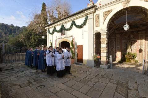 Procession de sortie vers la salle du chapitre