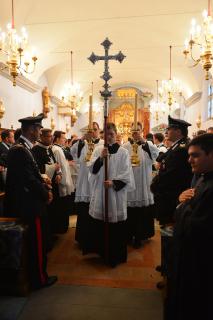 Sortie de la chapelle