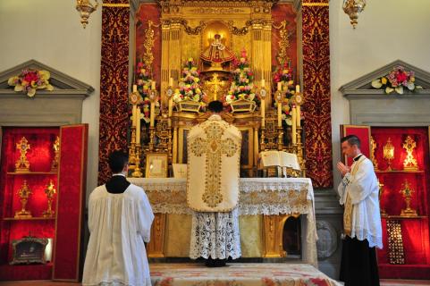 Messe du Chanoine Montjean dans la chapelle de l&rsquo;Immaculée Conception