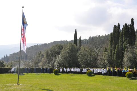 Procession dans les jardins du séminaire