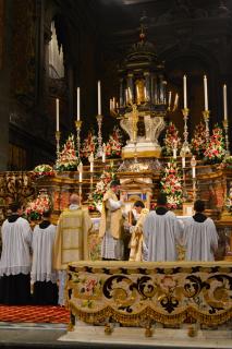Bénédiction du diacre avant le chant de l&rsquo;Evangile.