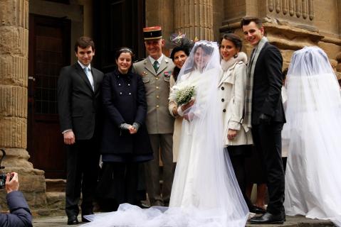 Photos de famille avant la cérémonie