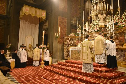 <em>Eminentissime ac Revendissime Pater, annuntio vobis gaudium magnum quod est Alleluia</em>