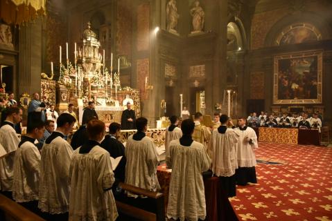 Évangile chanté par le diacre