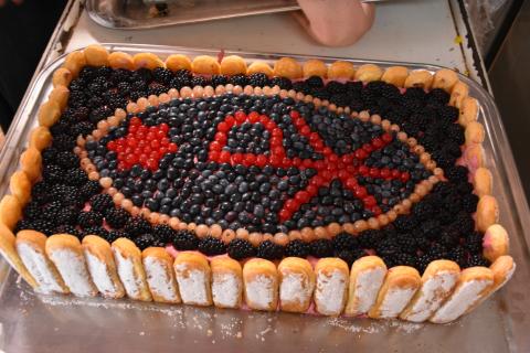 Gâteau décoré aux armes de S.E.R. M<sup>gr</sup> Giovannetti