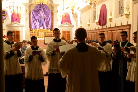 Chant d&rsquo;un répons par la Schola