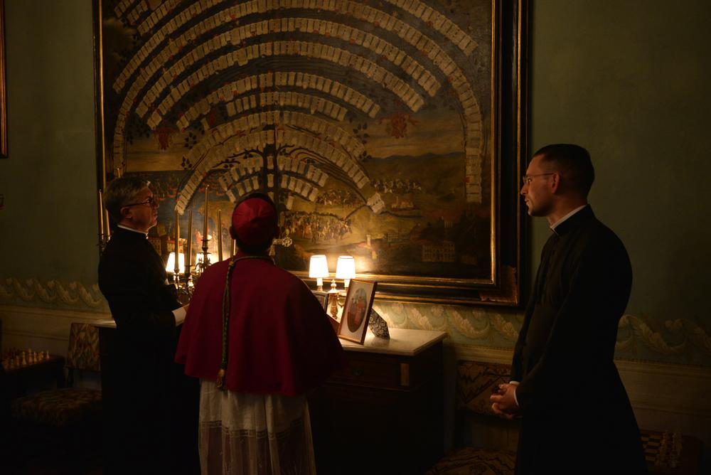 L&rsquo;arbre généalogique des Martelli dans le salon des Saints-Patrons