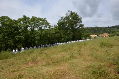 Procession dans la propriété