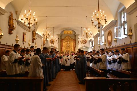 Procession dans la propriété