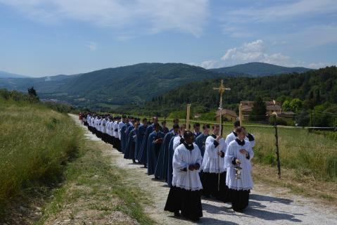 Procession dans la propriété