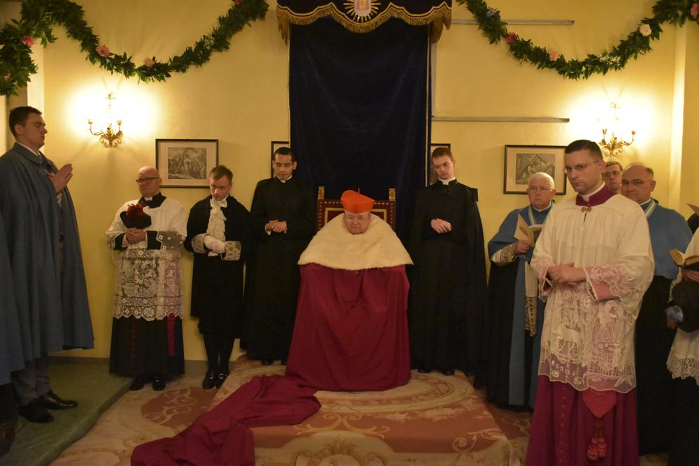 Le Pontife avec ses familiers
